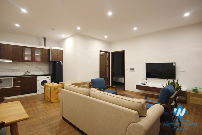 A $350 Nicely Furnished 65sqm 1-Bedroom Apartment for Rent on Dang Thai Mai str., Tay Ho district. 